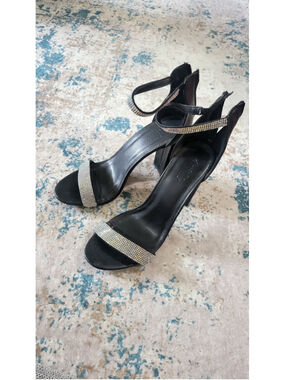 Charlotte Russe Black Rhinestone Diamond Heels